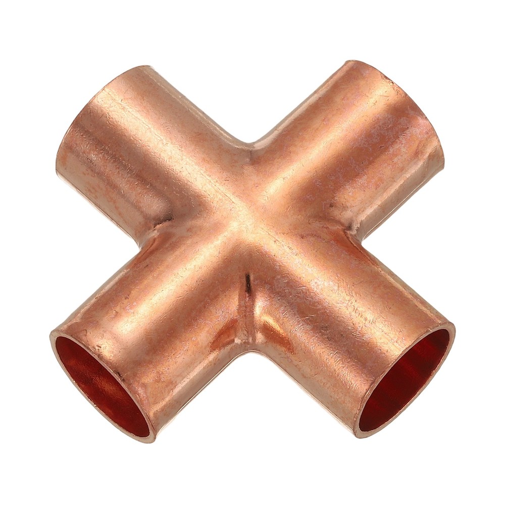 3/4″ 19.05mm Copper Cross Pipe Fitting 4Way Welding Copper Connector