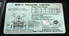 HEAVY DUTY CONDOR USA PRESSURE SWITCH, 26AMP, 11KC2E, 140/175 PSI,4 PORT 1/4″NPT