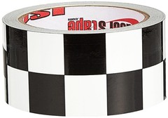 Black and White Checkered Racing Tape Decorative Automotive Striping