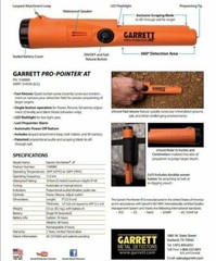 Garrett Maximum Sensitivity Pro-Pointer AT Metal Detector Pinpointer Waterproof