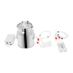 Electric Cow Milking Machine Milking Equipment 15L Stainless Steel Bucket