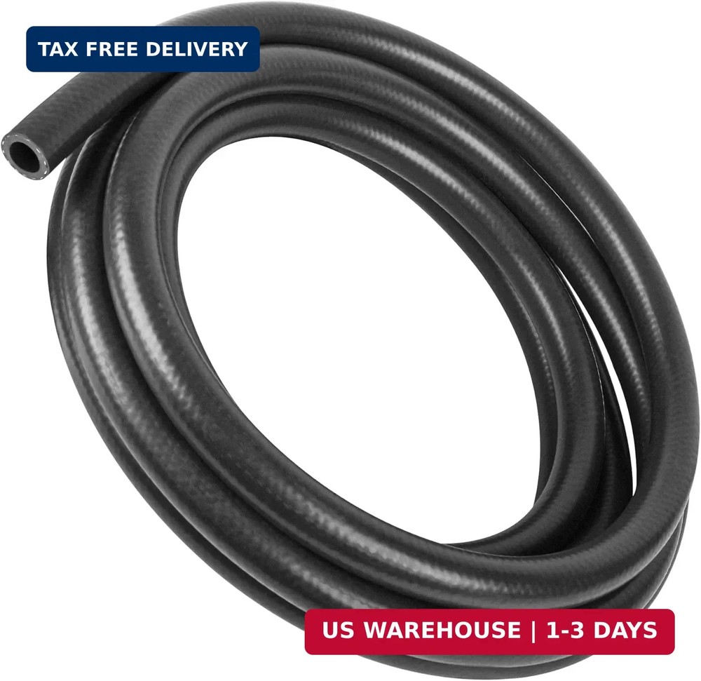 1/2 Inch (12mm) ID Fuel Line Hose 25FT NBR Rubber Push Lock Hose High Pressure 3
