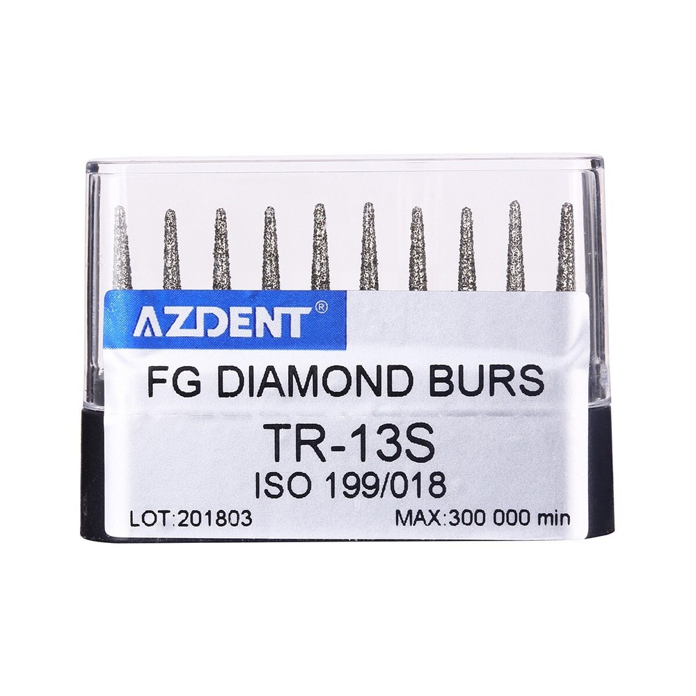 22Size Dental Diamond Bur FG For High Speed Handpiece Cone Taper Flat Round head
