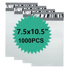 1000 Poly 7.5×10.5 White Poly Mailers Shipping Envelopes Mailing Bags 2.5 Mil