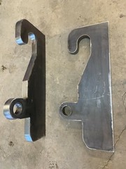 JRB 416 Blank Quick Attach for JRB Loader mounts+Wear Plates (Ears) for top hook