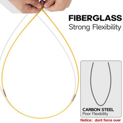 23.8FT Fiberglass Running Electrical Wire Cable Glow Rods Wire Pulling, Fish Rod