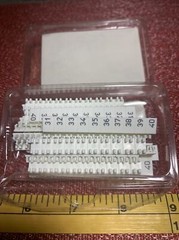 Lot of 25 Sets) Tele Schneider AB1B640 Clip In Terminal Block Number Strip 31-40