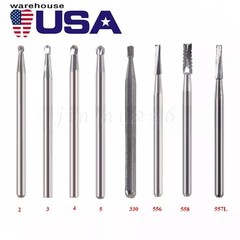 Dental Surgical Burs Round Long 4 556 557 558 330 Carbide Burr High Speed 25mm