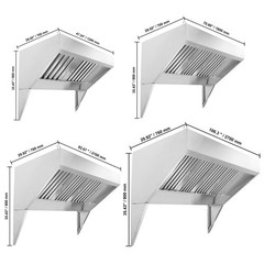VEVOR 4′-9’FT Commercial Exhaust Hood Food Truck Concession Trailer Hood