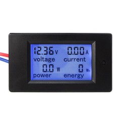 DC 6.5~100V 20-50-100A LCD Digital Combo Panel Display Volt Amp Power Watt Meter