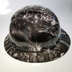NEW FULL BRIM Hard Hat custom hydro dipped JESUS WITH ANGELS PREMIUM EDITION