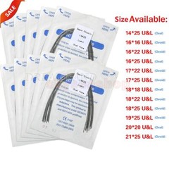 10 Packs dental Alambres de arco rectangular Niti superelásticos de ortodoncia