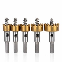 5PCS Hole Saw Tooth Kit HSS Steel Drill Bit Set Cutter Tool For Metal Wood Alloy