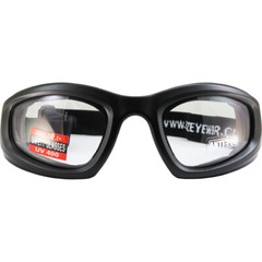 Birdz Eyewear Soar Safety Motorcycle Goggles Black Padded Frame Clear Lenses