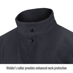 Revco Black Stallion 9oz Black FR Cotton Welding Jacket (Medium) (FBK9-30C)