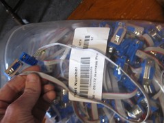 NEW HUGE LOT of 65 ! DB9 connector ribbon cable female to female printer / 28AWG