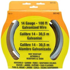 High-Quality 100 ft. Galvanized Steel Wire – 14-Gauge, 75 lb. Strength