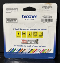 Brother Genuine P-touch TZE-2312PK Tape, 1/2″ Tape, Black on White – 2 Pack, NEW
