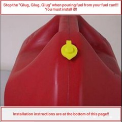 250 Yellow Vents Replacement Metal Gas Can Eagle Chilton With Retaining Lip