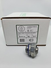 3/4″ Metallic Liquid Tight Straight Connector ( 25 Pack). Zinc Die Cast
