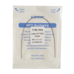 Dental Beta TMA Arch Wires Ti-Mo Alloy Rectangular Ovoid Form 17X25Upper /Lower