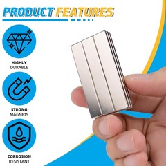 Grtard 14 Pack Powerful Neodymium Bar Magnets, 60 x 10 x 3 mm Rare Earth Magnet
