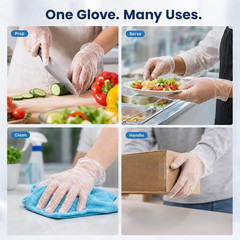 Forpro Disposable Vinyl Gloves, Industrial Grade, Powder & Latex Free, Non-Steri