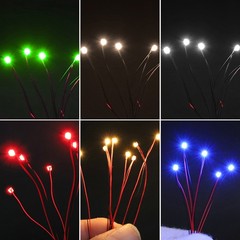 Connectors SMD LED Light with Wire Micro Litz Pre-Soldered Model Material Light