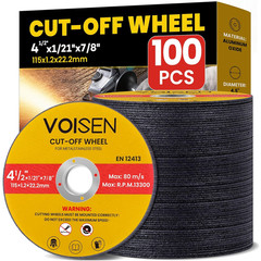 4 1/2 Cut off Wheel,100 PCS Angle Grinder Cutting Disc 4-1/2″ X 1/21″ X 7/8″ Thi