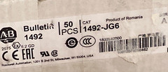 (50-Box) Allen-Bradley 1492-JG6 6mm Feed-Through Terminal Block & Free Shipping