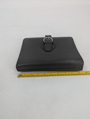 Franklin Covey CO AVA Gray Binder 9.2”x7” Full Grain Leather for Classic Planner