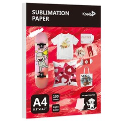 Koala Sublimation Paper 8.5×11 100 Sheets A4 Sublimation Printer Heat Transfer