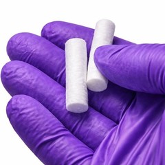 100 Dental Cotton Rolls, One Inch Nosebleed Plugs for Kids or Adults – White