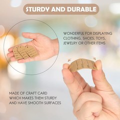 jijAcraft 1000Pcs Price Tags, Brown Clothing Tag for Scalloped Head,