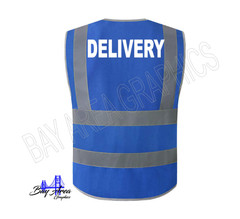 DELIVERY Reflective Safety Vest for Drivers & Couriers – Hi Vis Work Vest S-2XL