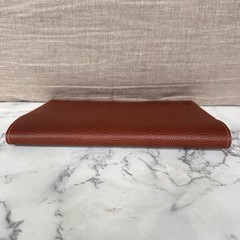 Shinola Brown Pebbled Leather Notebook Journal Cover 5.75×8.75″ Monogram TMM