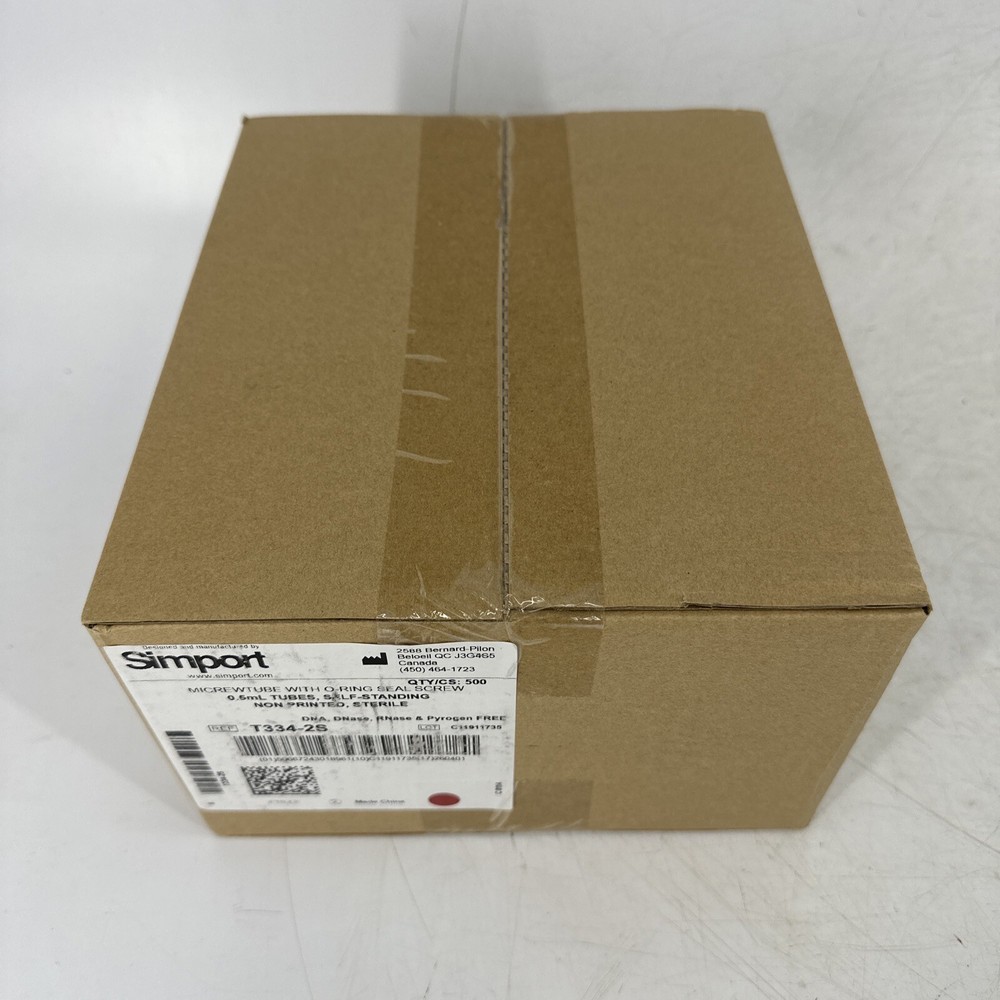 CASE OF 500 Simport Scientific T334-2S Micrewtube with O-Ring Seal Screw Cap NEW