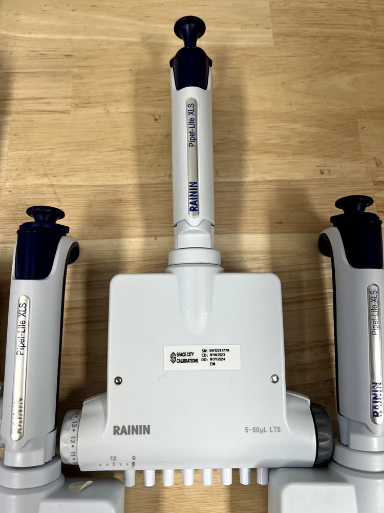 Rainin Pipet-Lite Adjustable Spacer LA8/6 channel 50 300 1200ul LTS pipette