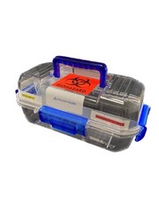 DURAPORTER Polycarbonate Sample Specimen Transport Container Blue 120052 (1/cs)