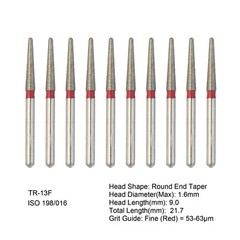 Dental Diamond FG Burs Round End Taper Cylinder Coarse High Speed Bur 850 856