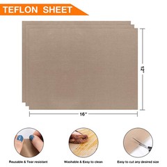 3x Teflon Transfer Sheets for Heat Press Non Stick Iron Resistant Reusable Craft
