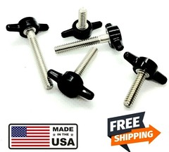 10-24 Thumb Screw T Bolts Black Butterfly Plastic Clamping Knob 4-24 Pack #10 SS