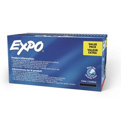 EXPO Dry Erase Markers Low Odor Ink Black, Fine Tip Vibrant Ink – 36 Count