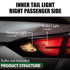 Passenger Right Inner Tail Light w/o Bulb Nissan Altima 2019-2022 Red 265406CA0A