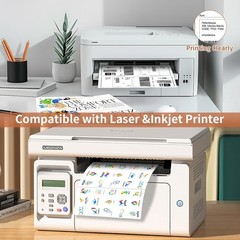 Versatile Half Sheet Labels (50 Total) – Strong Adhesive & Printer Compatible