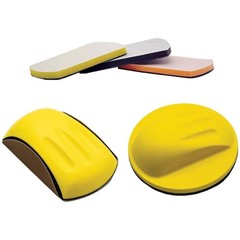Hook and Loop Block KIT 6 Inch Round & Mouse Hand Sanding, Interface Pads Ideal