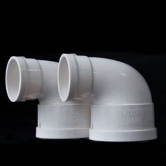 PVC 90 Degrees Reducing Elbow Hose Connector Drain Tubes White 75*50mm-160*110mm