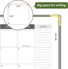 2026-2028 3 Year Monthly Planner 36 Months Spiral Bound 8.5×11 Green Notes