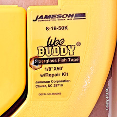 Jameson 8-18-50K Wee Buddy Fish Tape W/ 50 Ft. Of 1/8″ Fiberglass Rod NEW NOS