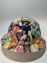 New Full Brim Hard Hat Custom Hydro Dipped CONVERSE ALL STAR SHOES